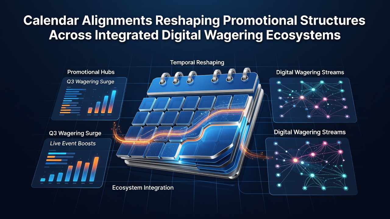 Digital interface showing aligned tournament schedules and promotional offers across poker and sports betting platforms