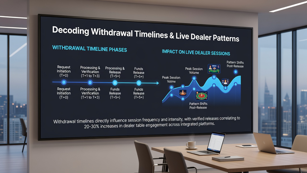 Analytics dashboard displaying live dealer session heatmaps alongside withdrawal timeline graphs