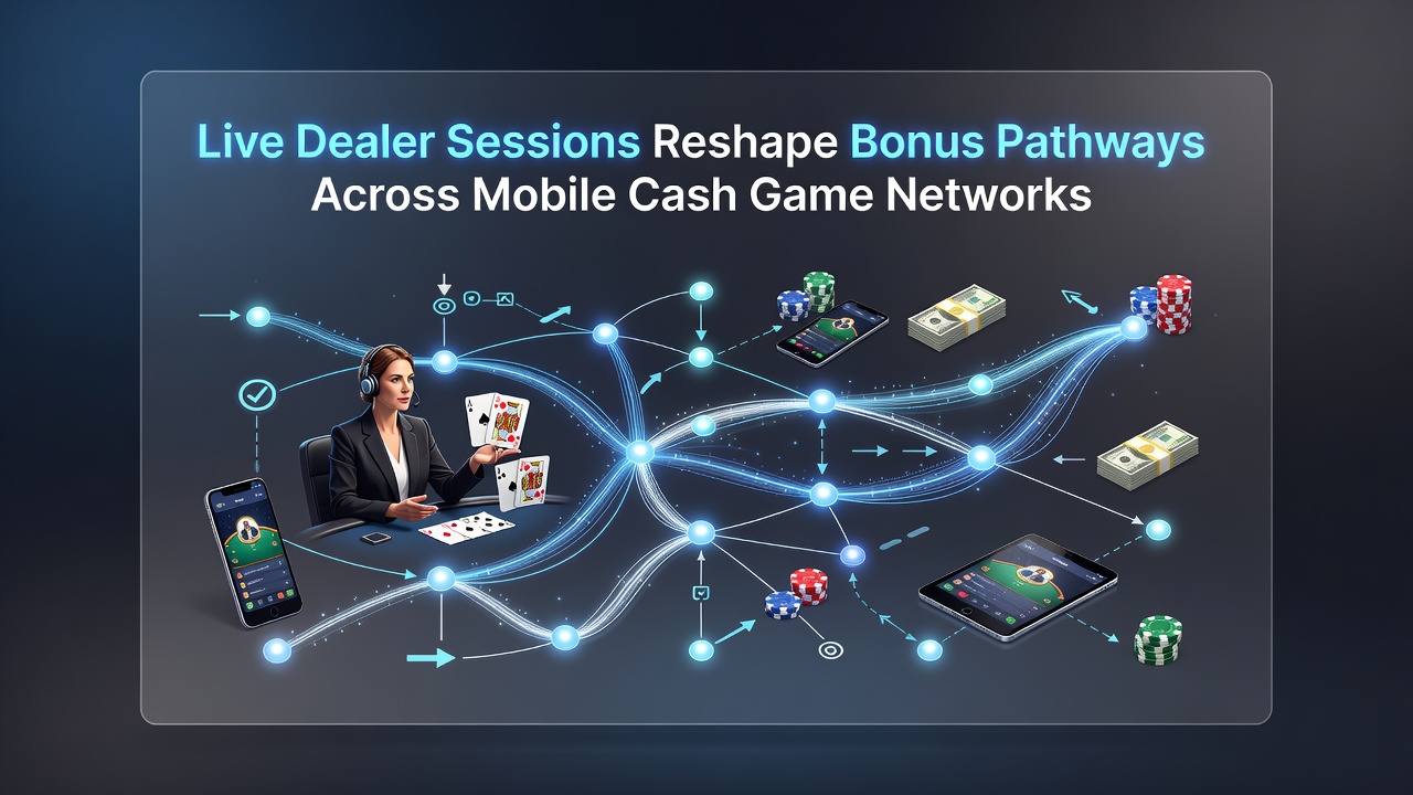 Analytics dashboard displaying live dealer session data feeding into mobile bonus reward pathways