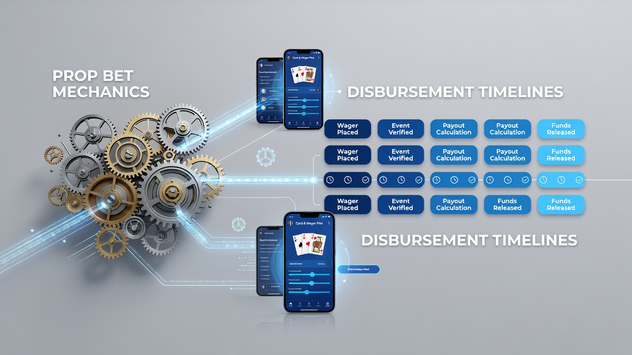 Diagram illustrating prop bet flow and cash disbursement pathways across mobile wager networks