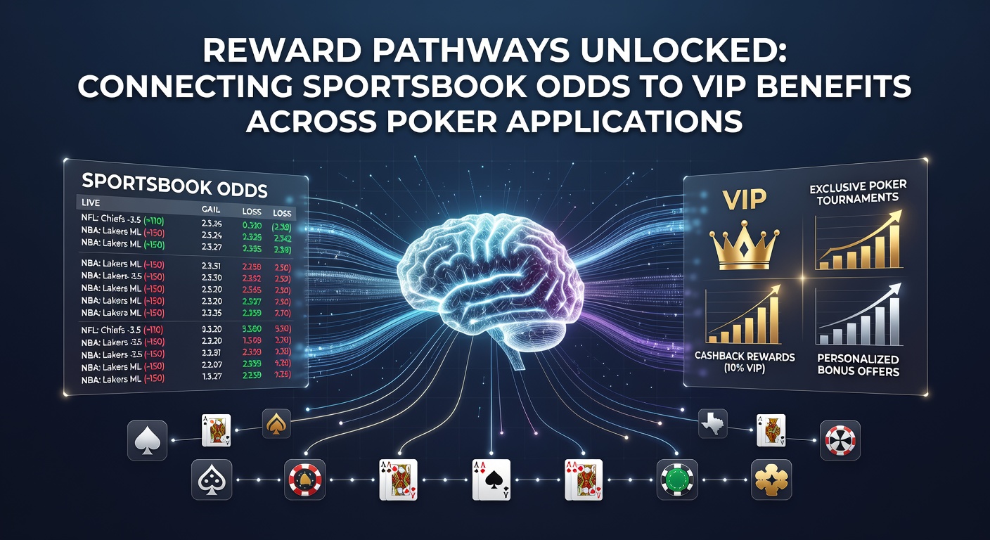 Integrated sportsbook and poker app interface showing odds feeds linking to VIP reward tiers