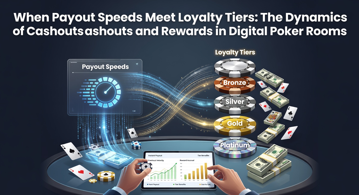 Digital poker interface showing loyalty tier progress and cashout options